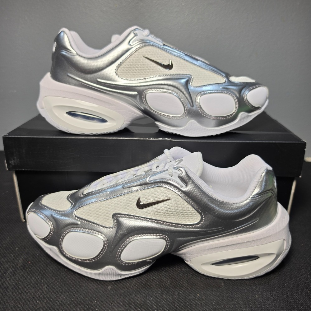 New Women 7.5 Nike Air Max Muse FV1920-100 White Metallic Silver Lifestyle NIB